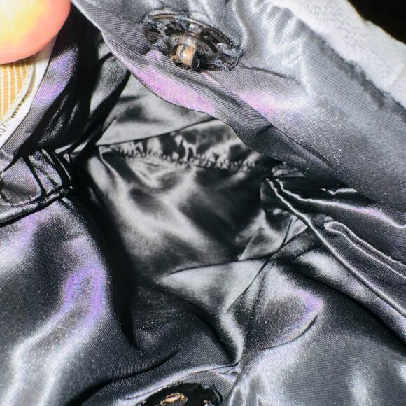 Tuscan Square Made in Italy Silk Velvet Gray Crossbody Shoulder Bag Purse - Picture 9 of 10